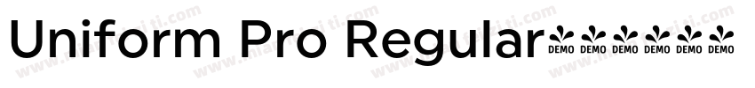 Uniform Pro Regular字体转换